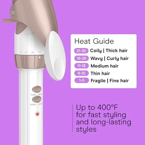 Conair Double Ceramic 1 ½-Inch Curling Iron with Claw Clip, 1 ½-Inch Barrel Creates Soft Waves, Hair Waver for Use on Medium & Long Hair, White/Rose Gold - Image 4