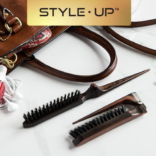 Olivia Garden Style-Up Teasing Hair Brush - Folding Design with Tail for Precise Sectioning - Image 4