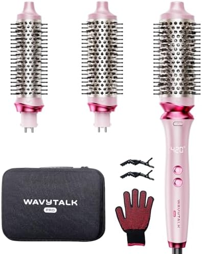 Wavytalk Thermal Brush Set Heatwave Pro 3 Size Ionic Heated Round Brush by wavytalk-HairTalks