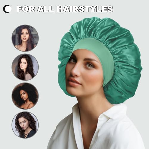 Extra Large Satin Bonnet Hair Cap, 17inches Silk Bonnet for Sleeping - Image 4