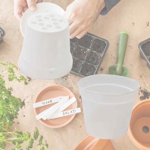 45PCS 2.7" White Plastic Plant Pots, Mini Nursery Seedling Pot - Image 3