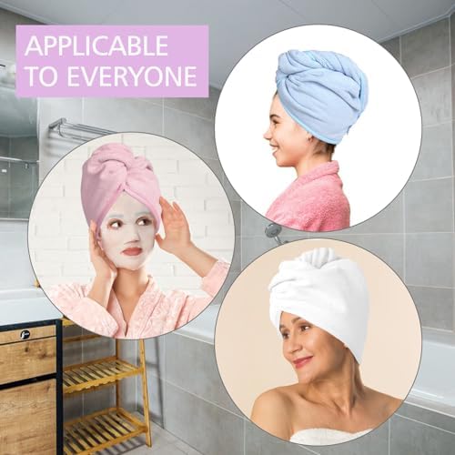 Microfiber Hair Towel Hair Wrap: 2 Pcs 10X26 Hair Dryer Women (5 Pcs) - Image 6