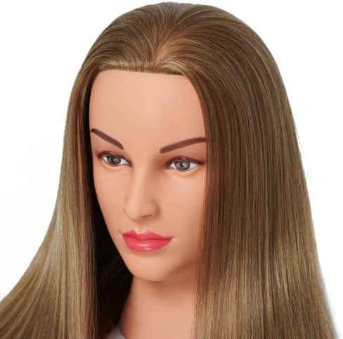 26"-28" Synthetic Fiber Hair Mannequin Head Styling Training Head Doll Head - Image 3