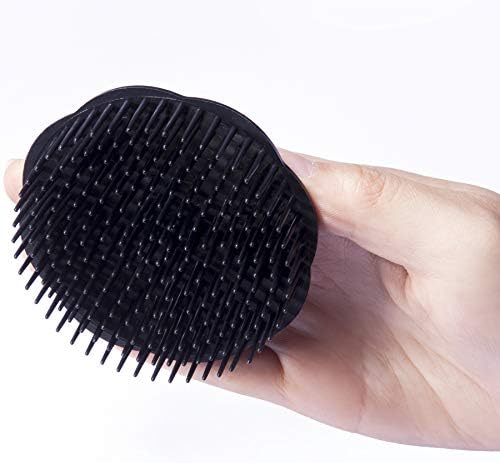 Hair Scalp Brush Dandruff Cleaning Brush Shower Scalp Shampoo Brush Scalp Massager Pack of 4 (Black and red) - Image 2