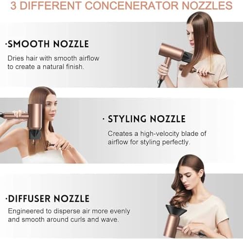 slopehill Professional Ionic Hair Dryer, Mocha Mousse - Image 3