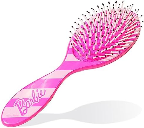 Barbie Hair Accessory 5 Pcs Set - 1 Regular 9 inch Hairbrush & 4 Scrunchies - Detangling Brush Elastic Hair Ties Ropes, Ages 3+ - Image 6