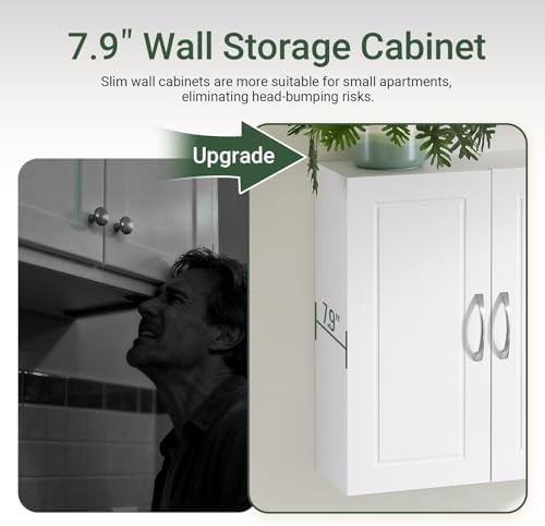 SoBuy Over Toilet Wall Mount Medicine Cabinet, Wall Size, White - Image 5