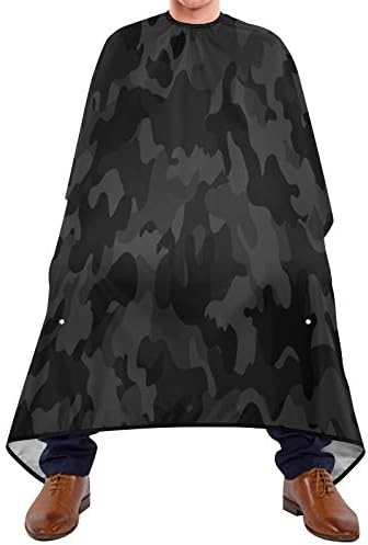 Blueangle Black Camouflage Barber Cape for Men Hair Cutting - Waterproof Salon Hairdressing Cape, 65" x 55" - Image 2