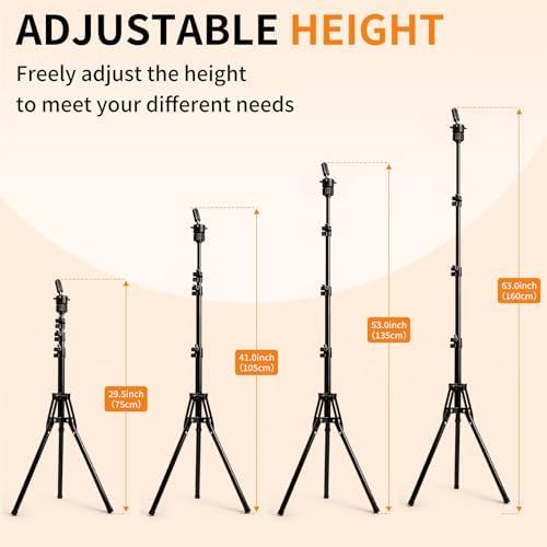 Mannequin Head Tripod Wig Stand: Wig Head Stand for Styling Hairdressing Training 63-Inch Adjustable Stable Manikin Head - Image 4