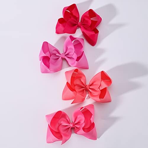25PCS Big 6 Inch Hair Bows for Girls Grosgrain Ribbon Toddler Hair Accessories with Alligator Clips for Toddlers Baby Girls Kids Teens - Image 5