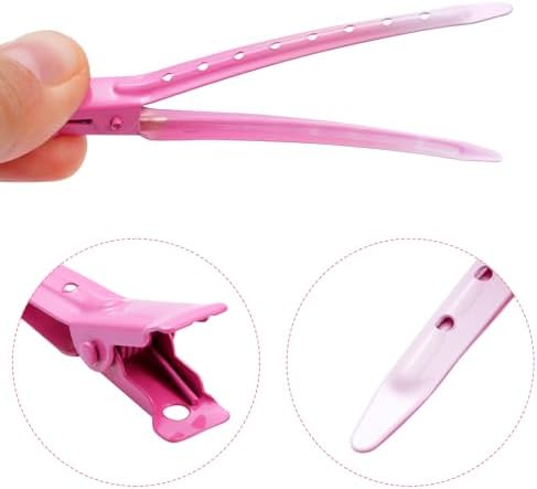 Bantoye 24 Packs Duck Bill Clips 3.35 Inch Metal Alligator Clip, GS Pink - Image 3