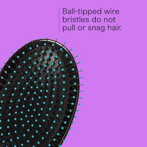 Conair Hair Brush, Detangling, Metal Bristles, Cushion Base, Teal - Image 3