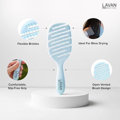 Flex Detangling Hair Brush (BABY BLUE) - Image 3