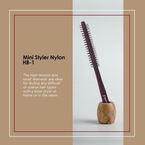 Spornette Mini Styler Boar Bristle .75 inch Round Brush for Blowouts, Volume, Styling, Finishing, Curling & Setting Short, Curly, Wavy, Straight, Thick, Normal or Thin Hair on Men & Women - Image 2