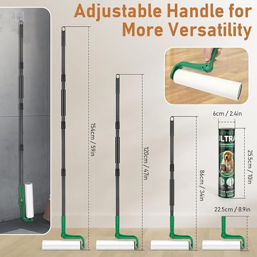 VOUBIEN 10" Large Lint Roller for Pet Hair,Giant Roller for Floor,Carpets - Image 4