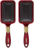 Conair Velvet Touch Hairbrush for Thick Hair, Detangler Brush with Nylon Bristles, Color May Vary, 1 Count (Pack of 2) by conair