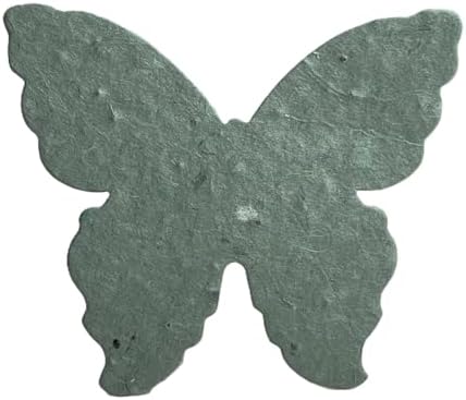 Wildflower Seed Paper Butterfly Shape - Large 3" - Set of 24 (14s Green Lotka) by OfTheEarth