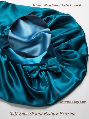 1+2 Satin Pantyhose Bonnet for Braids, Long Hair Bonnet for Women Sleeping - Image 5