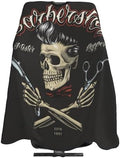 Funny Skull Barber Cape, Barber Pattern Hair Salon Haircut Gown, Hair Cutting Apron with Adjustable Closure, Professional Salon Cutting Barber Skirt for Barbershop by AXWXHSO