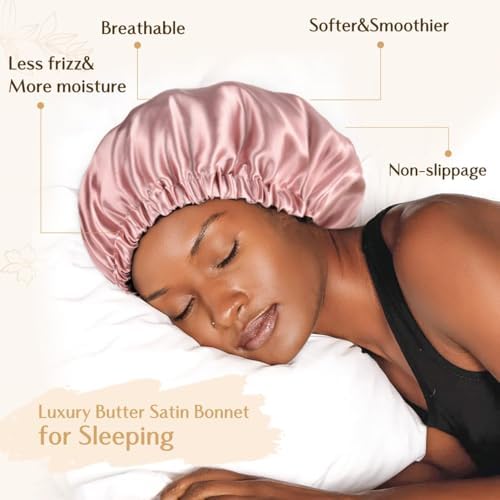 YANIBEST Adjustable Satin Bonnet to Reduce Frizz, Silk Feeling Hair Wrap - Image 4