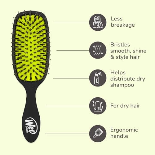 Wet Brush Shine Enhancer Hair Brush, Purple - Exclusive Ultra-soft IntelliFlex Bristles - Natural Boar Bristles Leave Hair Shiny And Smooth For All Hair Types - For Women, Men, Wet And Dry - Image 4