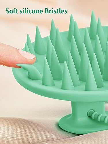 HEETA Silicone Scalp Massager Hair Scrubber Shampoo Brush for Hair Growth - Image 3