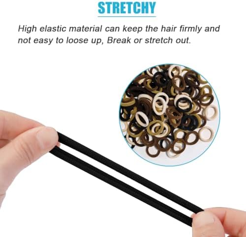 120 PCS Baby Hair Ties, Toddler Elastic Hair Bands Small Hair Ties Brown - Image 2