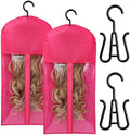 2PCS Wig Bags - Portable Holder for Multiple Wigs & Extensions - Hot Pink by AIHOPESTO