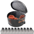 Wig Storage Boxes,Wig Travel Cases Foldable for Multiple Wigs for Men and Women,Yarn Organizer, Cosmetic Cabinet Storage Bag (Dark Grey) by CODOHI