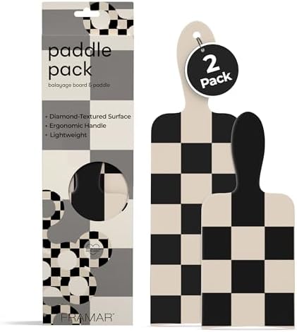 FRAMAR Checkered Balayage Board and Paddle Set, Highlighting Board, 2 Pack by FRAMAR