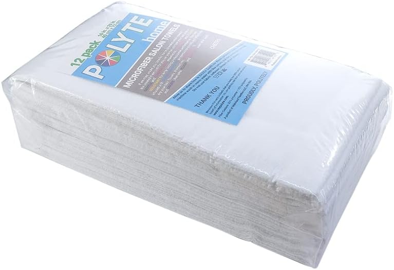 POLYTE 340 GSM Quick Dry Microfiber Hair Salon Towel, 16x29 in, 12 Pack - Image 5
