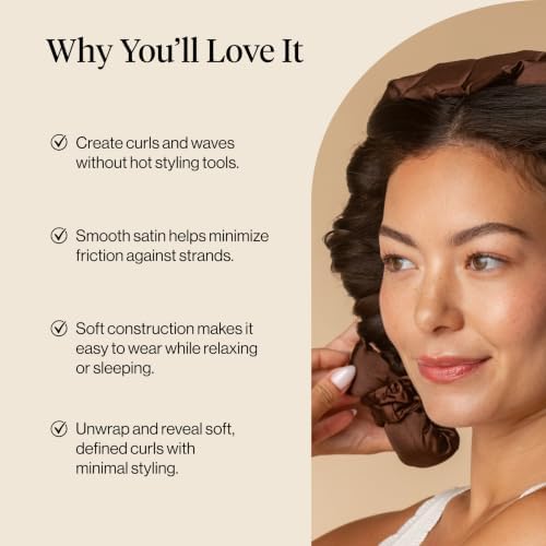 Kitsch Satin Heatless Curls Overnight Set - Chocolate - Image 6