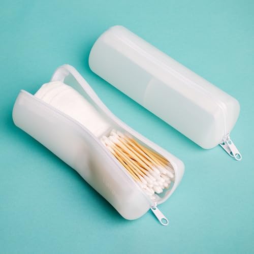 Cotton Round & Swab Travel Case, 2-in-1 QTip Hair Organizer - Image 2