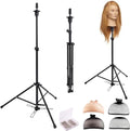 HYOUJIN Tall Wig Head Stand,Wig Stand Tripod With Foot Panel for Making by HYOUJIN