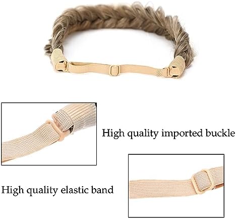 Synthetic Hair Braided Headband Classic Wide Strands Wedding Disorderly Fluffy Braids Wig Band Women Beauty Accessory - Image 3