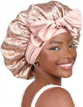YANIBEST Adjustable Silk Bonnet for Sleeping Women Double Layer Satin Bonnet Reduce Friction Prevent Frizz Curly Hair by yanibest