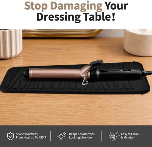 Heat Resistant Silicone Mat for Hair Straightener Curling Wand - Image 2