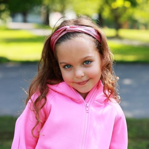 FROG SAC 6 Mermaid Knotted Headbands For Girls, Little Girl Glitter Head Bands, Kids Knot Headwraps, Criss Cross Tie Dye Hair Accessories, Rainbow Turban Hair Bands (Solid Glitter) - Image 2