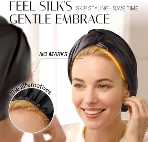 OLESILK Silk Hair Bonnet for Sleeping Women, 100% Mulberry Silk, Anti-Frizz - Image 5