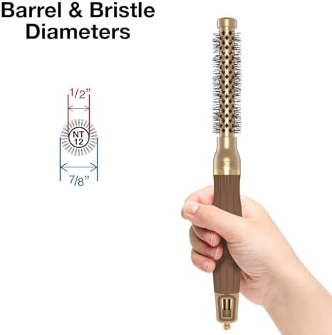 Olivia Garden NanoThermic Ceramic + Ion Round Thermal Hair Brush - Not Electrical - Professional Blowout Brush for Normal to Thick Hair - Image 2