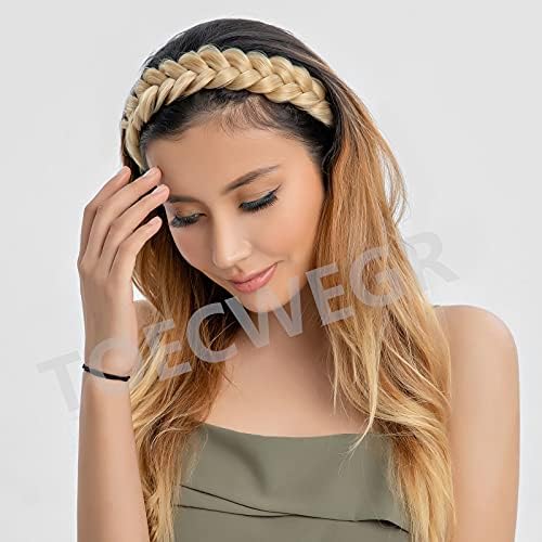 Synthetic Hair Braided Headband Classic Wide Strands Wedding Disorderly Fluffy Braids Wig Band Women Beauty Accessory - Image 5