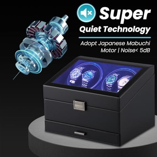 4 Watch Winder and 6 Storage with Jewelry Drawer - Image 3