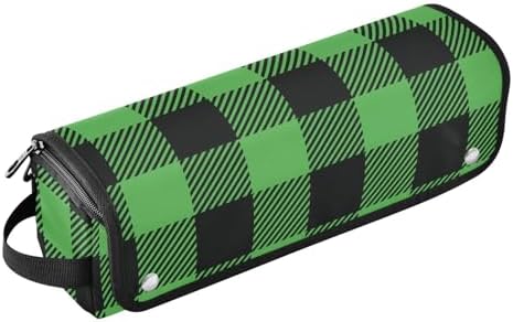 Buffalo Plaid Hair Tools Travel Bag Portable Carrying Case Travel Pouch Organizer with Heat Resistant Mat for Hair Dryer Flat Irons Curling Iron by PJXTH