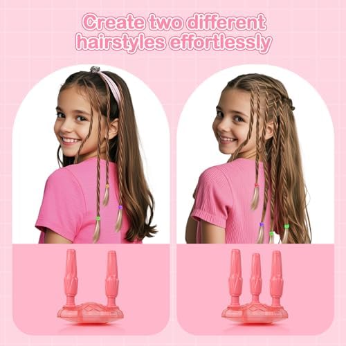 DIY Hair Salon Toys for Girls, Automatic Hair Braiding Machine & Rope Braider with Accessories, Kids Hair Styling Tool for Girls 3 4 5-12 Years Old - Image 6
