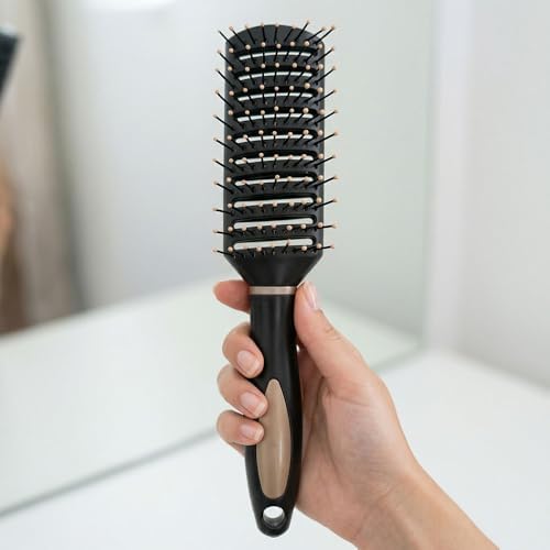 Vent Hair Brush for Women and Men, Detangling Wet Hair Brush with Ball Tipped Bristles for Wet/Dry Hair - All Hair Types with Nylon Bristles, Green, Speed Dry Vent Hair Brushes (Gold) - Image 5