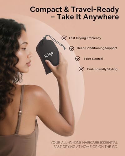 Boloye Hair Dryer Bonnet Attachment – 28.5" XL Hooded Dryer Cap for Faster Drying & Deep Conditioning, Extra-Large Space Fits Thick, Curly Hair & Styling Tools (Black, Extra Large) - Image 7