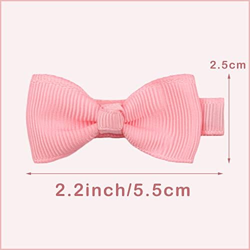 CLLOT Hair Clip 90PCS, Baby Girls Fully Lined Baby Bows Hair Pins Tiny 2' Hair Bows Alligator Clips for Infants Toddlers in Pairs - Image 4