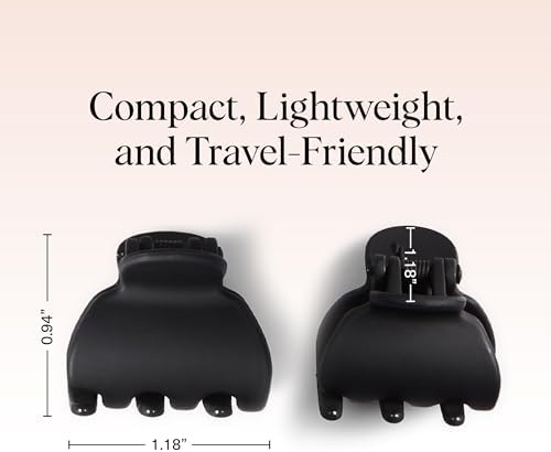 Kitsch Mini Claw Clips for Women - Tortoise & Black, 6pcs - Image 2