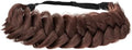 Synthetic Hair Braided Headband Classic Wide Strands Wedding Disorderly Fluffy Braids Wig Band Women Beauty Accessory by TOECWEGR