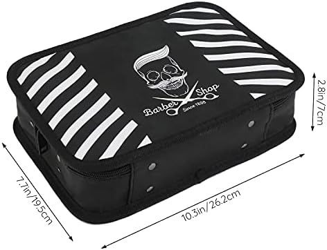 Segbeauty Barber Carrying Case, Stylist Tool Storage Bag for Clippers Scissor Clips Trimmer Grooming Kit, Hair Styling Accessories Organizer, Portable Travel Professional Hair Salon Equipment - Image 3